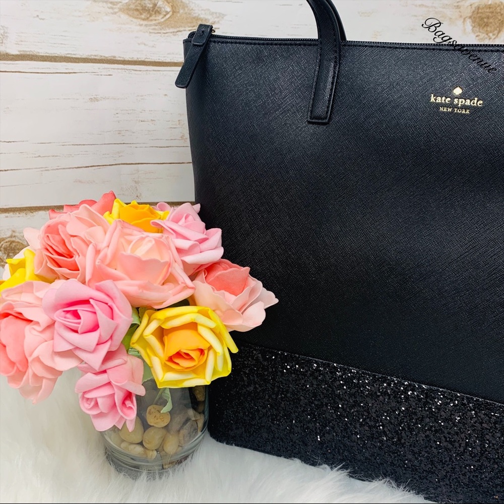 #bagsavenue  Glitter Bag Kate spade Penny Greta Tote Black - Picture 10 of 10